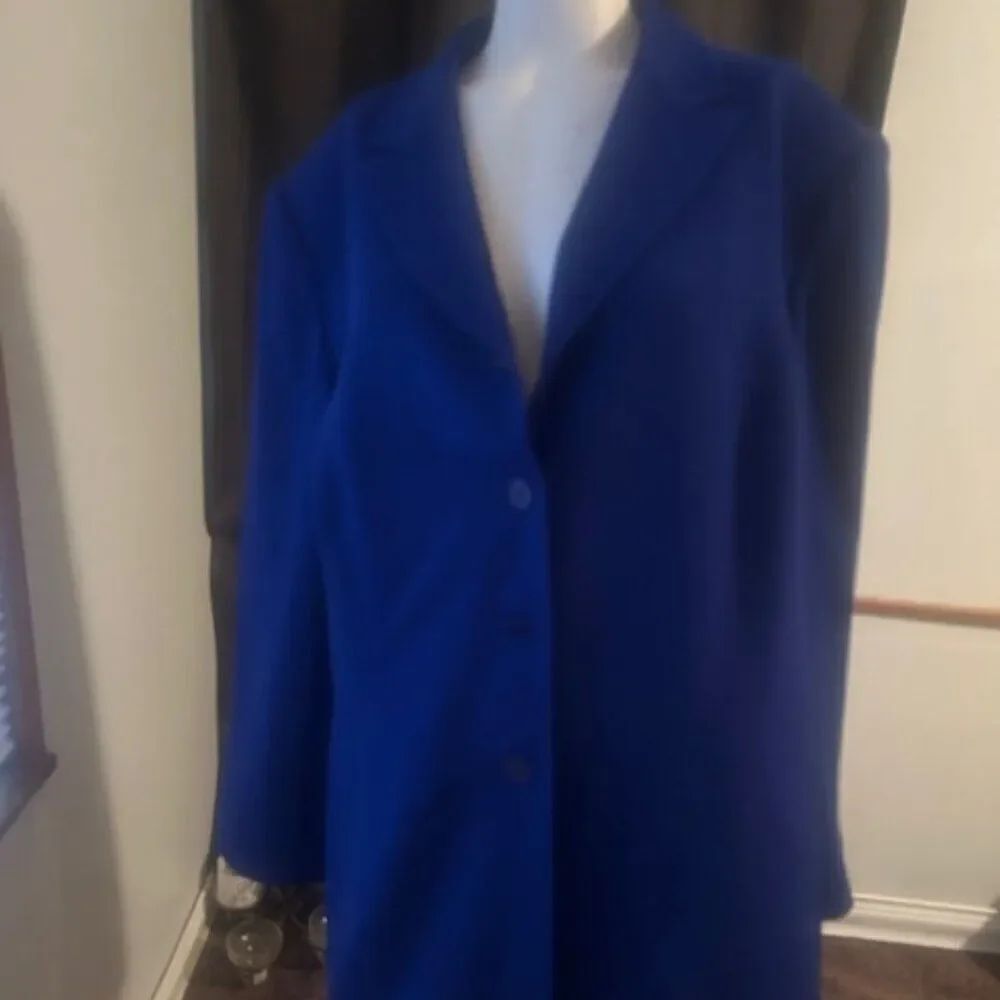 Kasper ASL Royal Blue 4 button blazer, size 20W